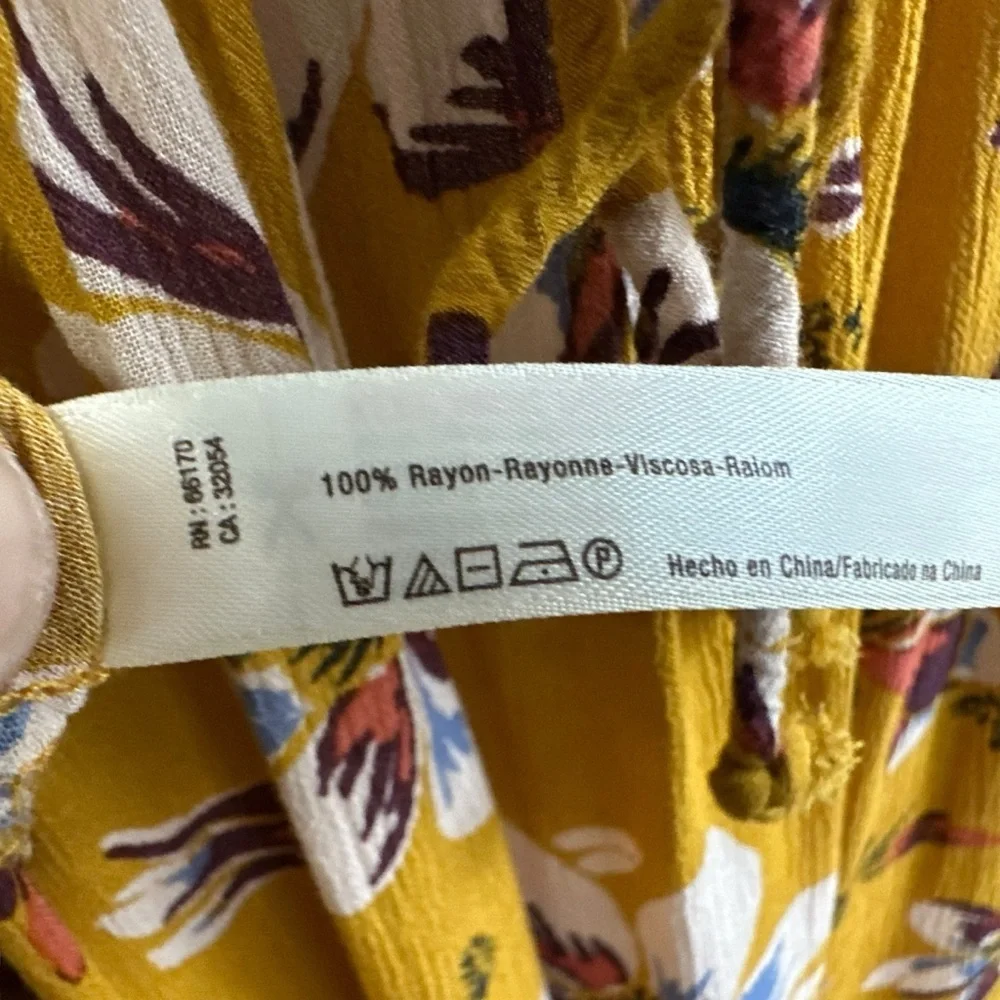 Intimately Free People Womens Jolene Floral Tank Dress Sz Medium Yellow - Picture 9 of 11